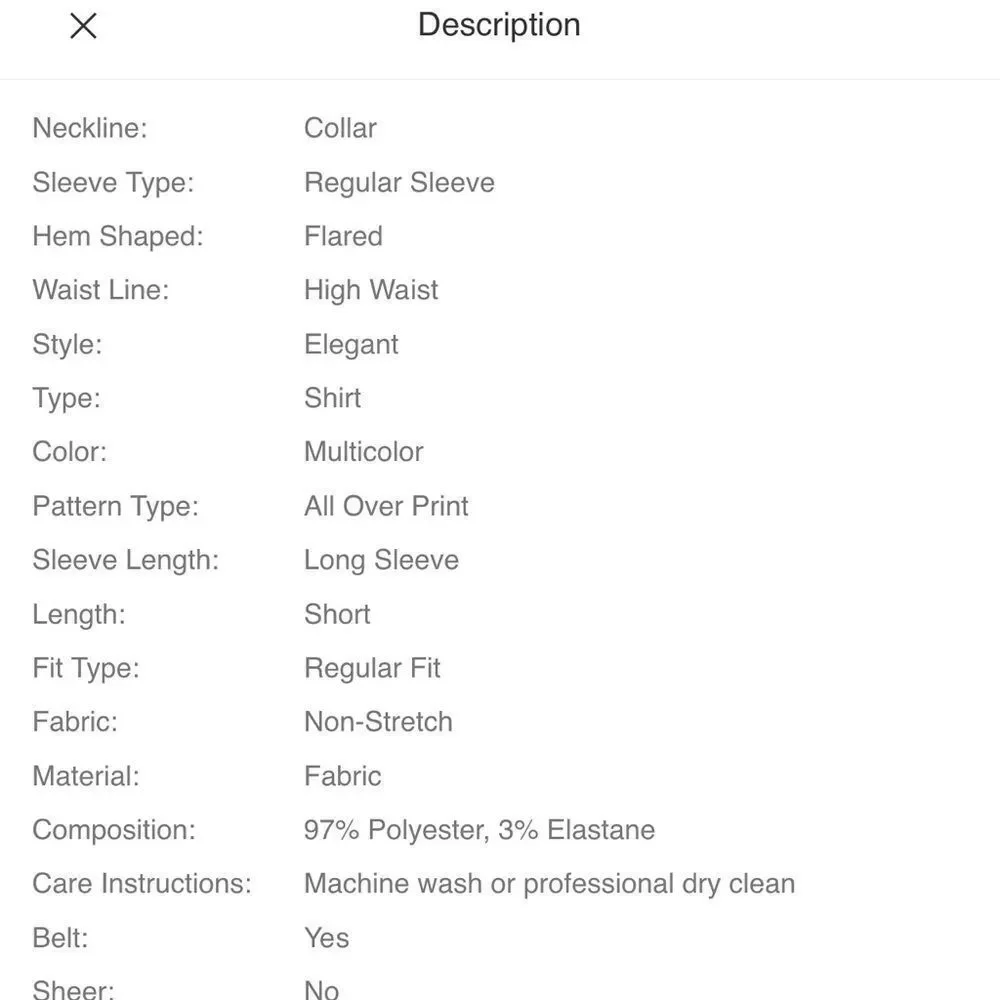 🌸Animal Print Fit & Flare Long Sleeve, Buttoned Down Belted Dress Size M (AA4) - Picture 13 of 13